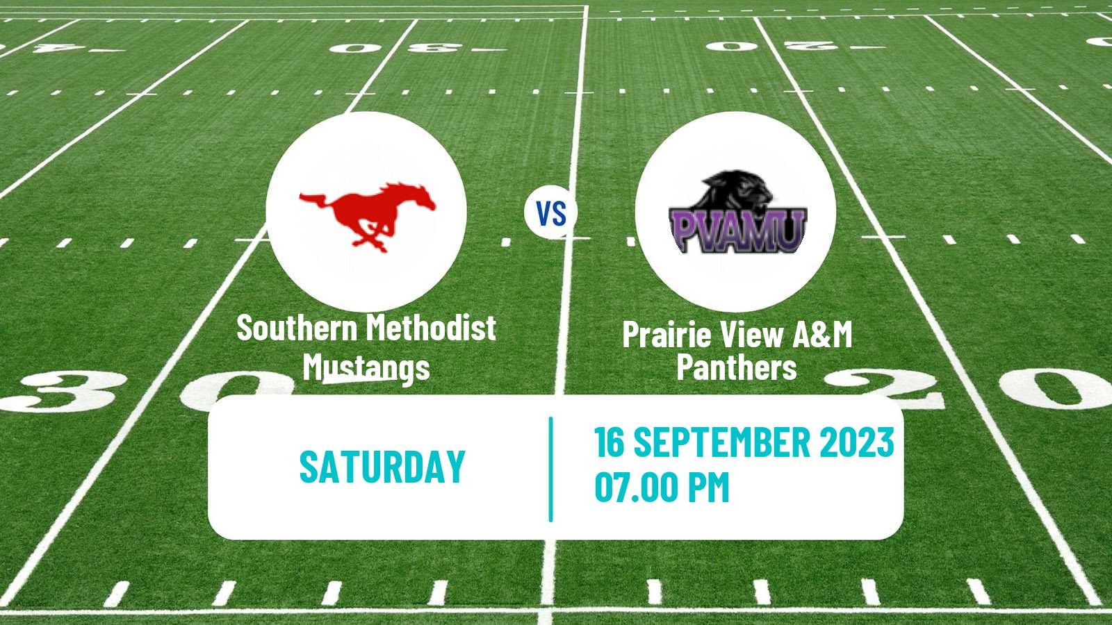 American football NCAA College Football Southern Methodist Mustangs - Prairie View A&M Panthers