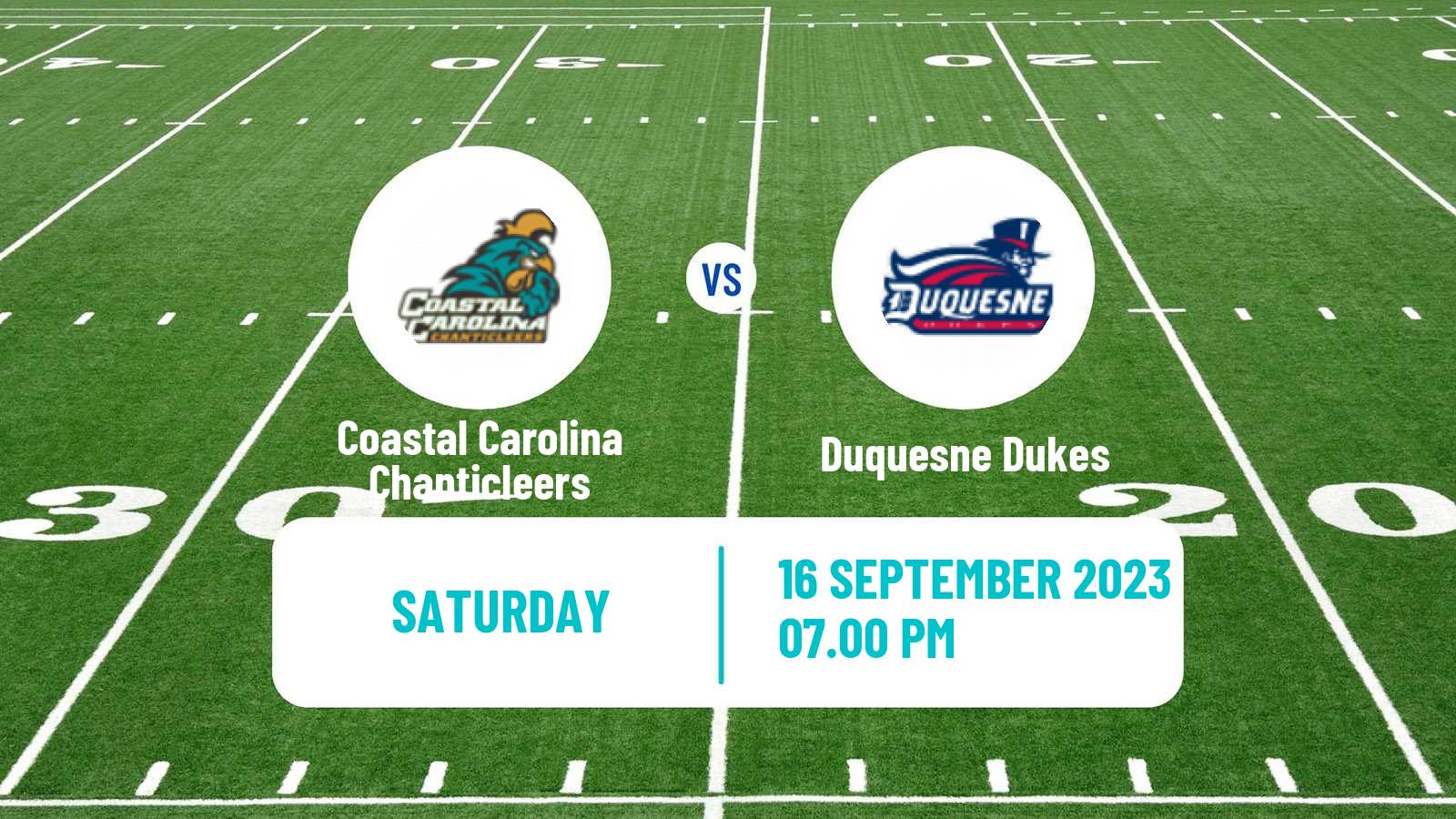 American football NCAA College Football Coastal Carolina Chanticleers - Duquesne Dukes