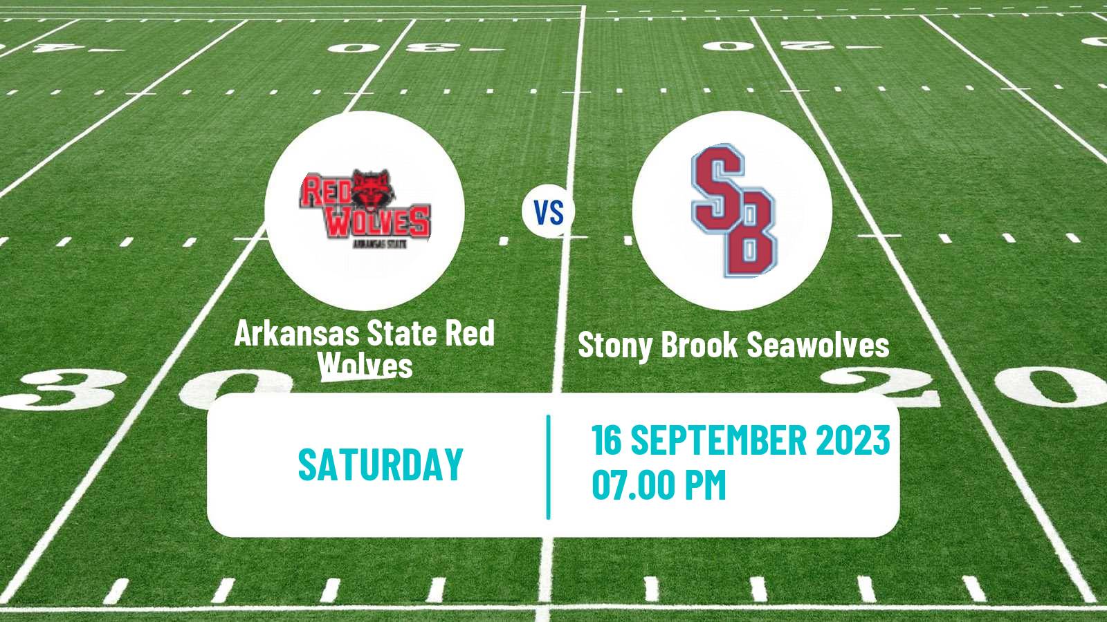 American football NCAA College Football Arkansas State Red Wolves - Stony Brook Seawolves