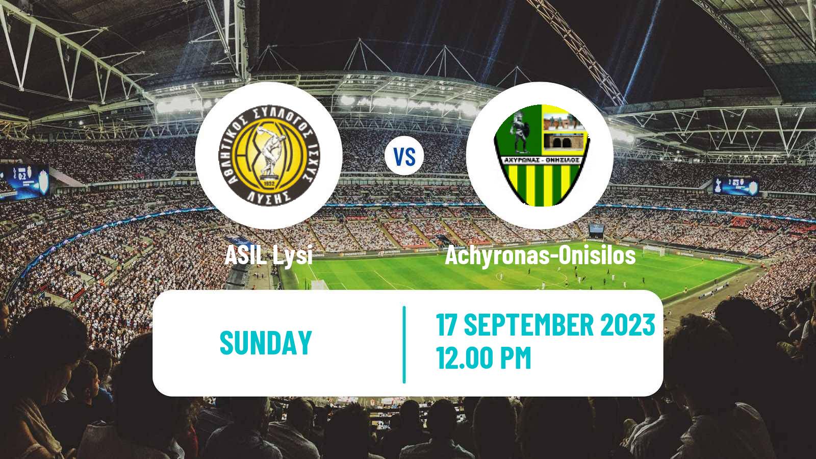 Soccer Cypriot Division 2 ASIL Lysi - Achyronas-Onisilos