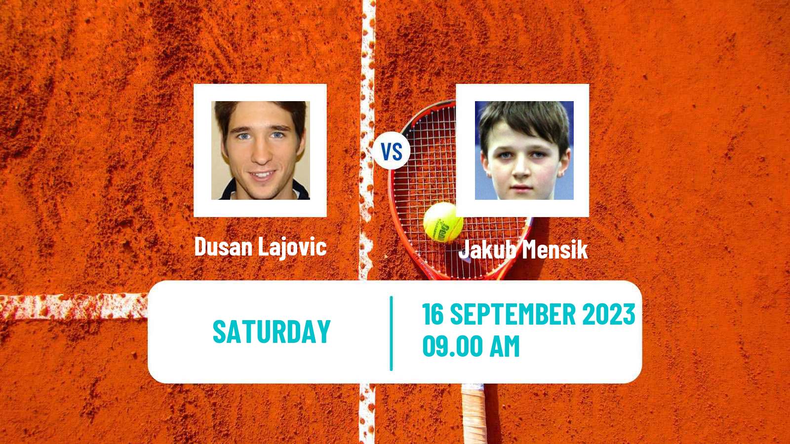 Tennis Davis Cup World Group Dusan Lajovic - Jakub Mensik