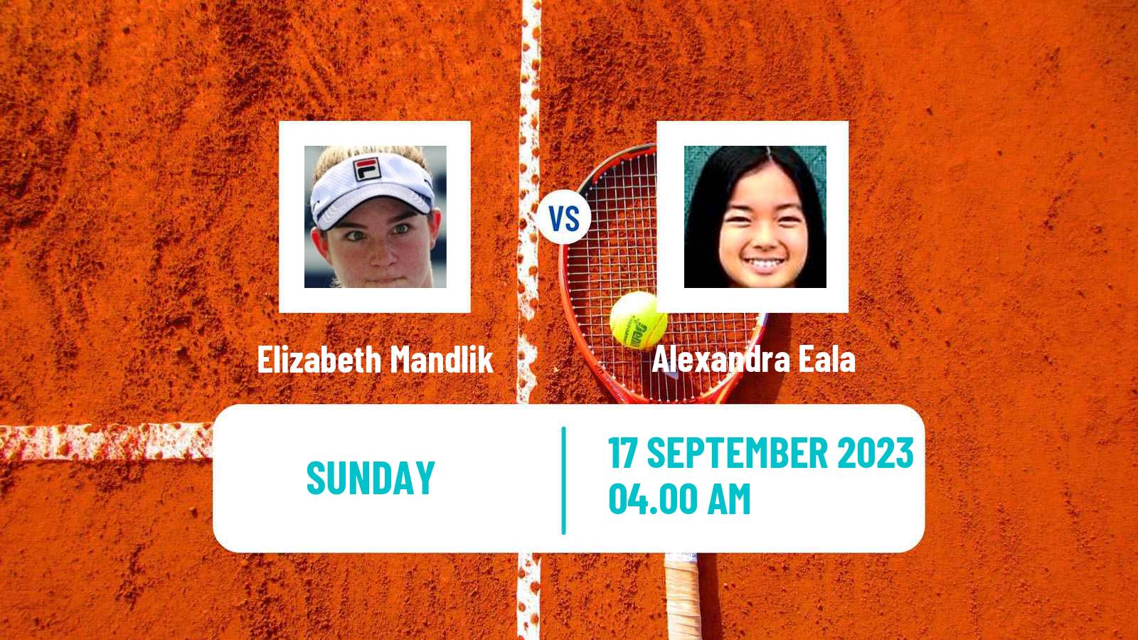 Tennis WTA Guangzhou Elizabeth Mandlik - Alexandra Eala