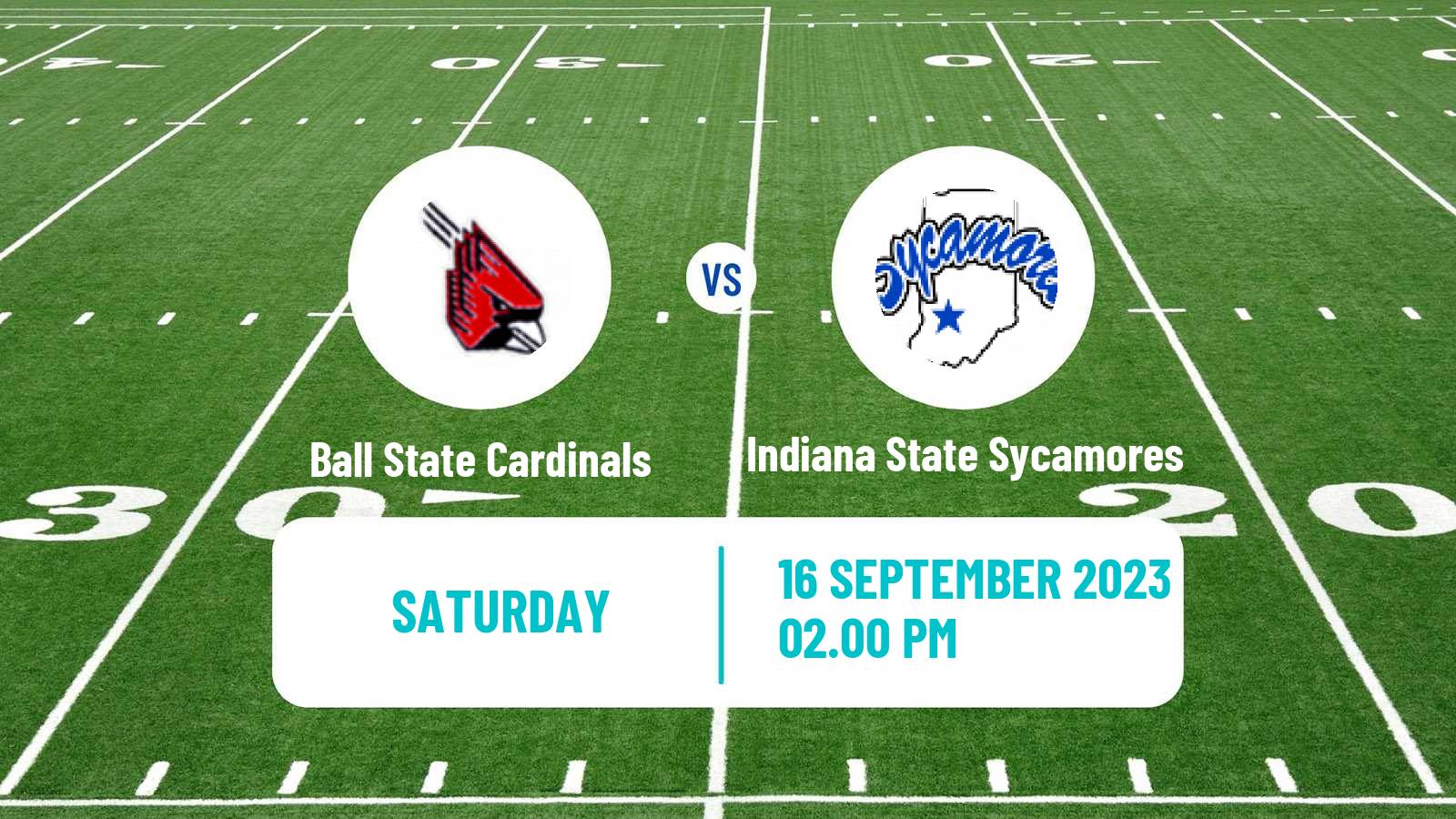 American football NCAA College Football Ball State Cardinals - Indiana State Sycamores