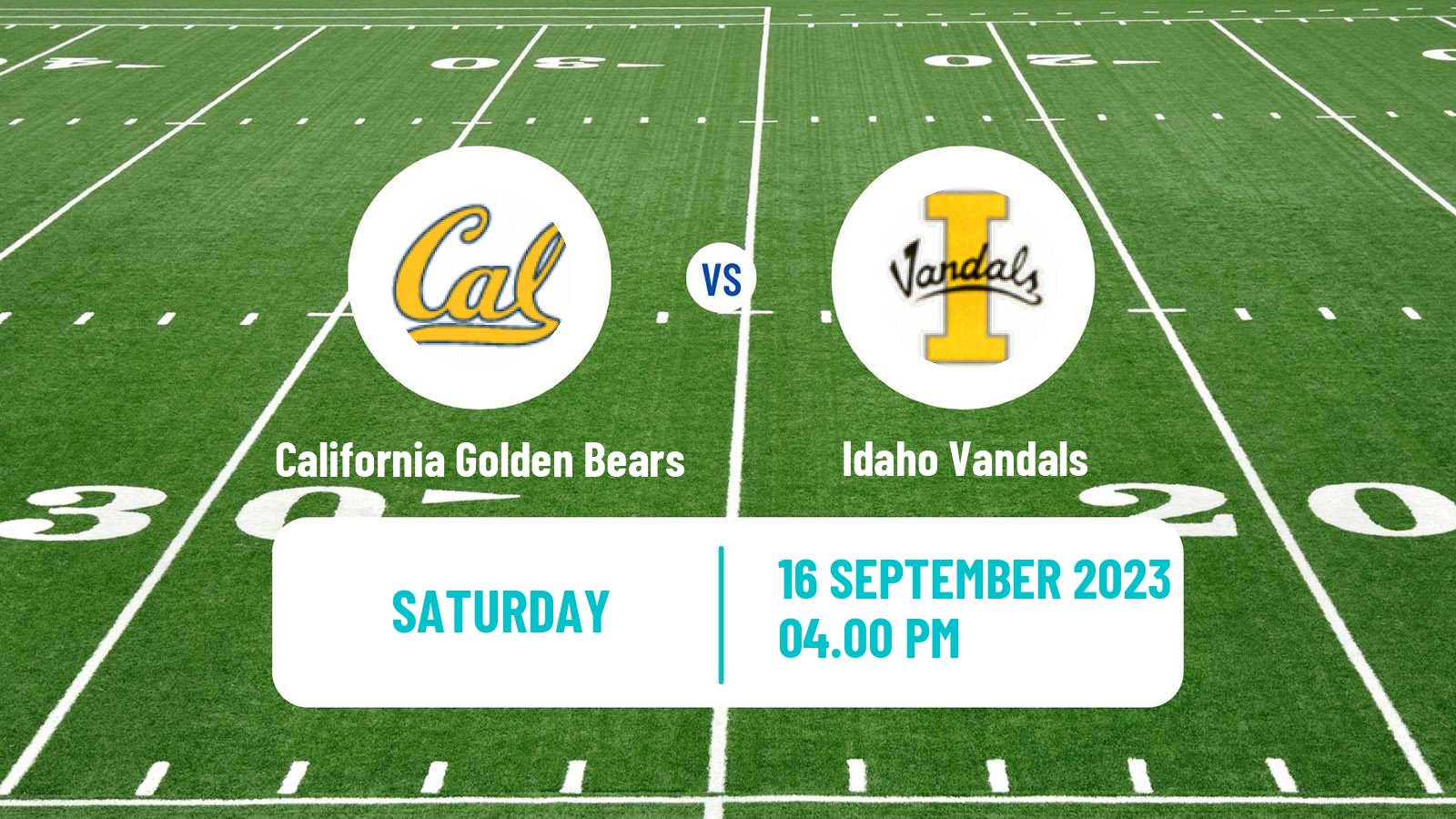 American football NCAA College Football California Golden Bears - Idaho Vandals