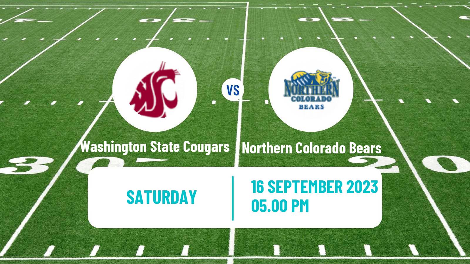 American football NCAA College Football Washington State Cougars - Northern Colorado Bears