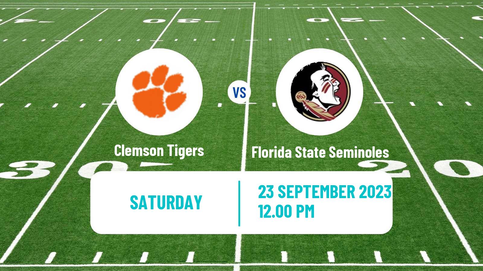 American football NCAA College Football Clemson Tigers - Florida State Seminoles