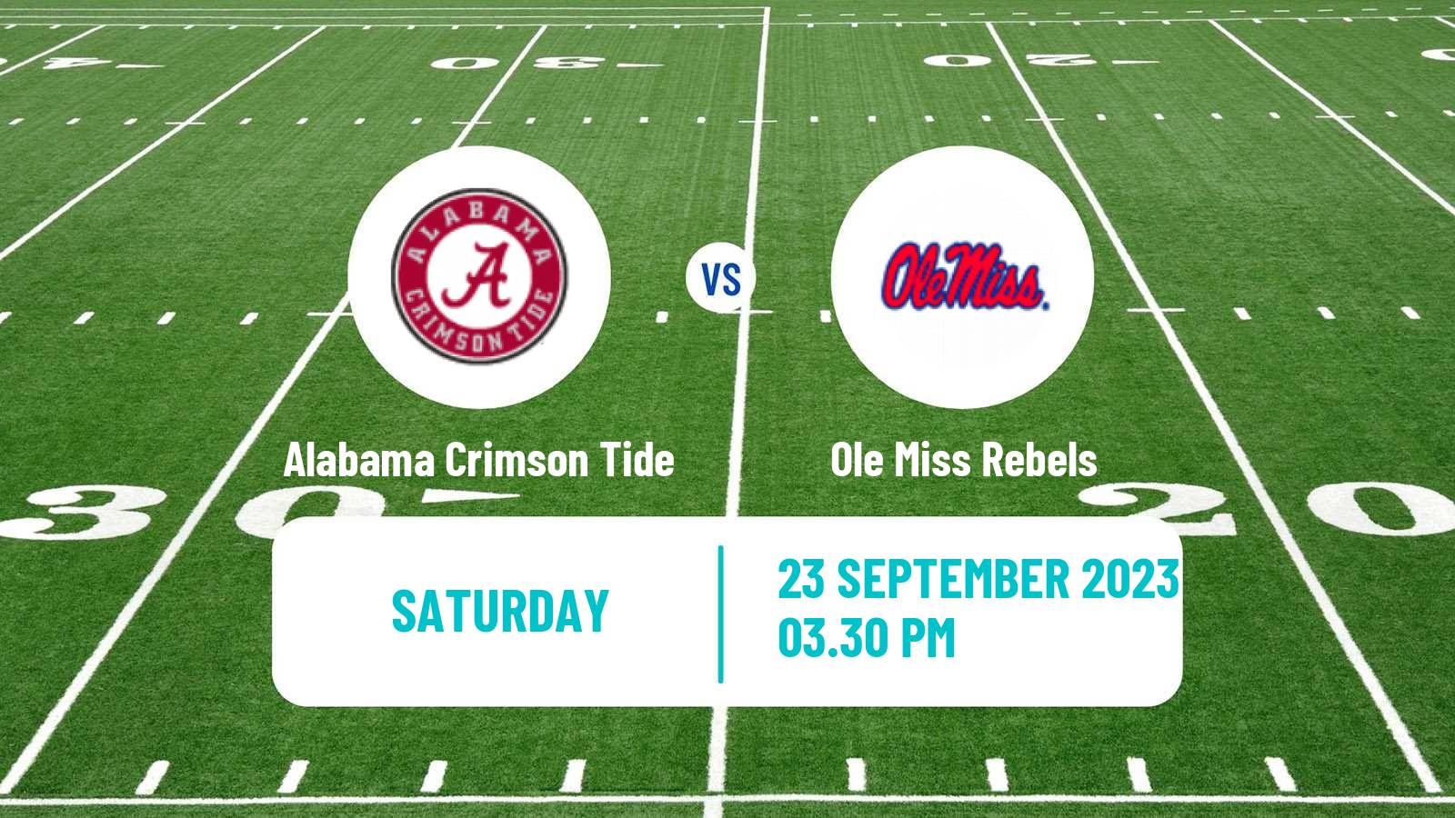 American football NCAA College Football Alabama Crimson Tide - Ole Miss Rebels