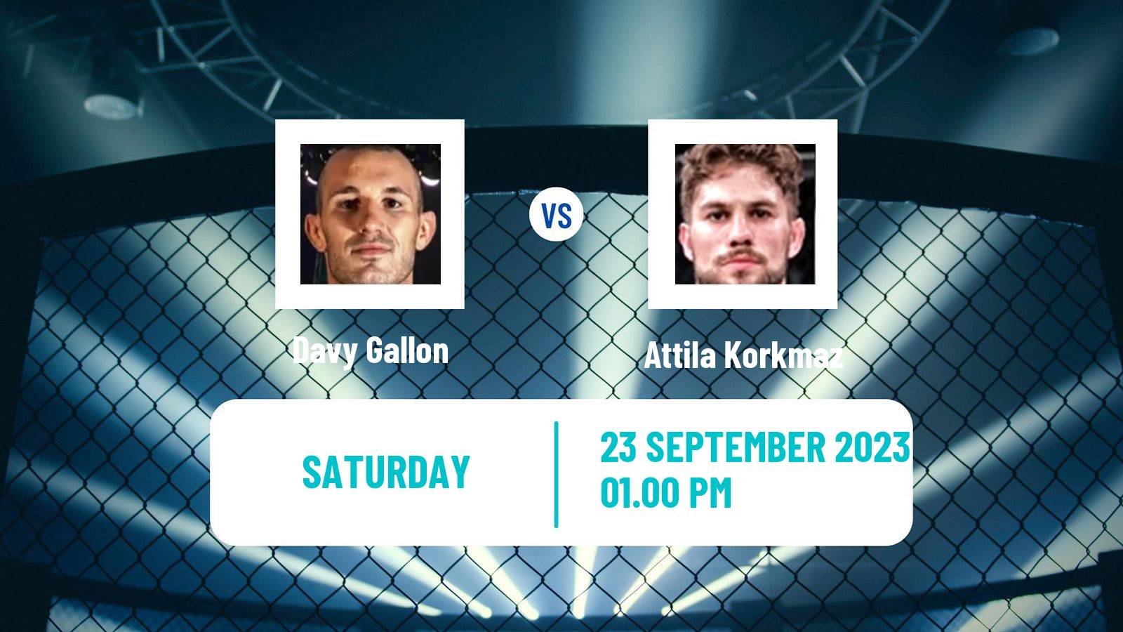 MMA Lightweight Bellator Men Davy Gallon - Attila Korkmaz