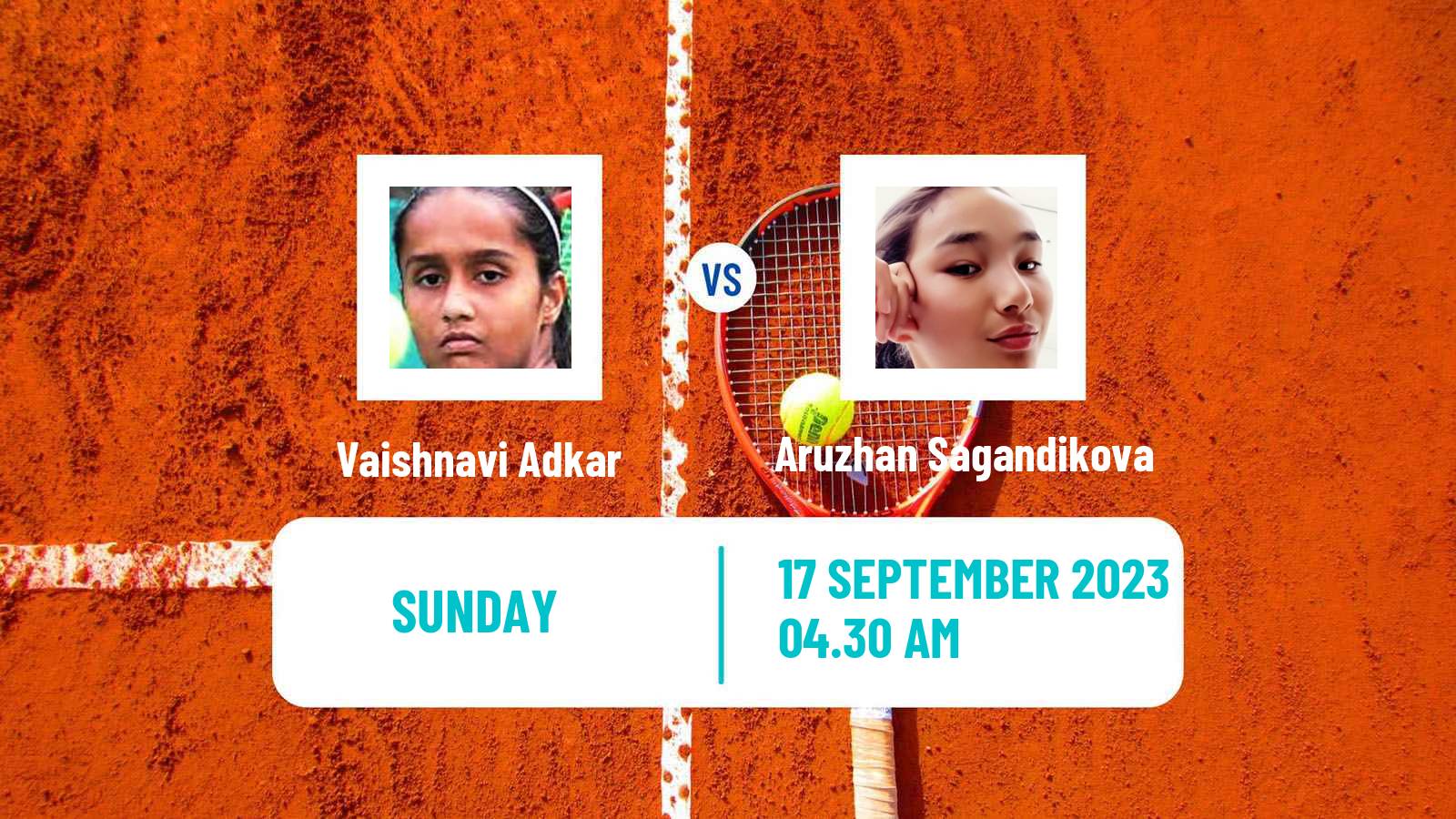 Tennis ITF W15 Monastir 32 Women Vaishnavi Adkar - Aruzhan Sagandikova