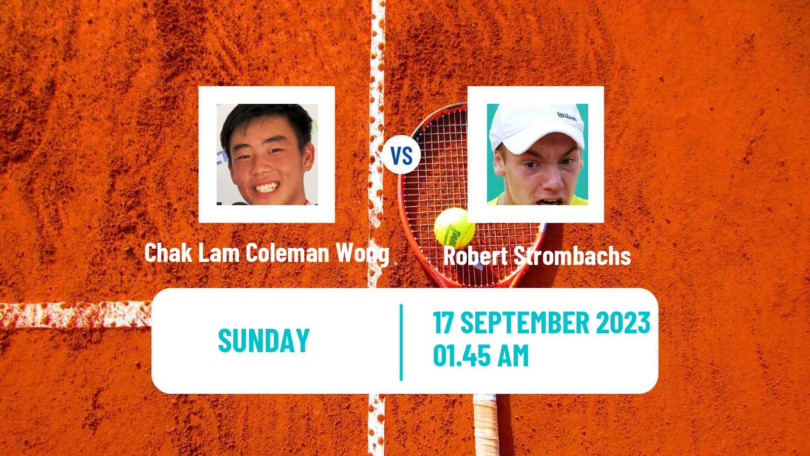 Tennis Davis Cup World Group II Chak Lam Coleman Wong - Robert Strombachs