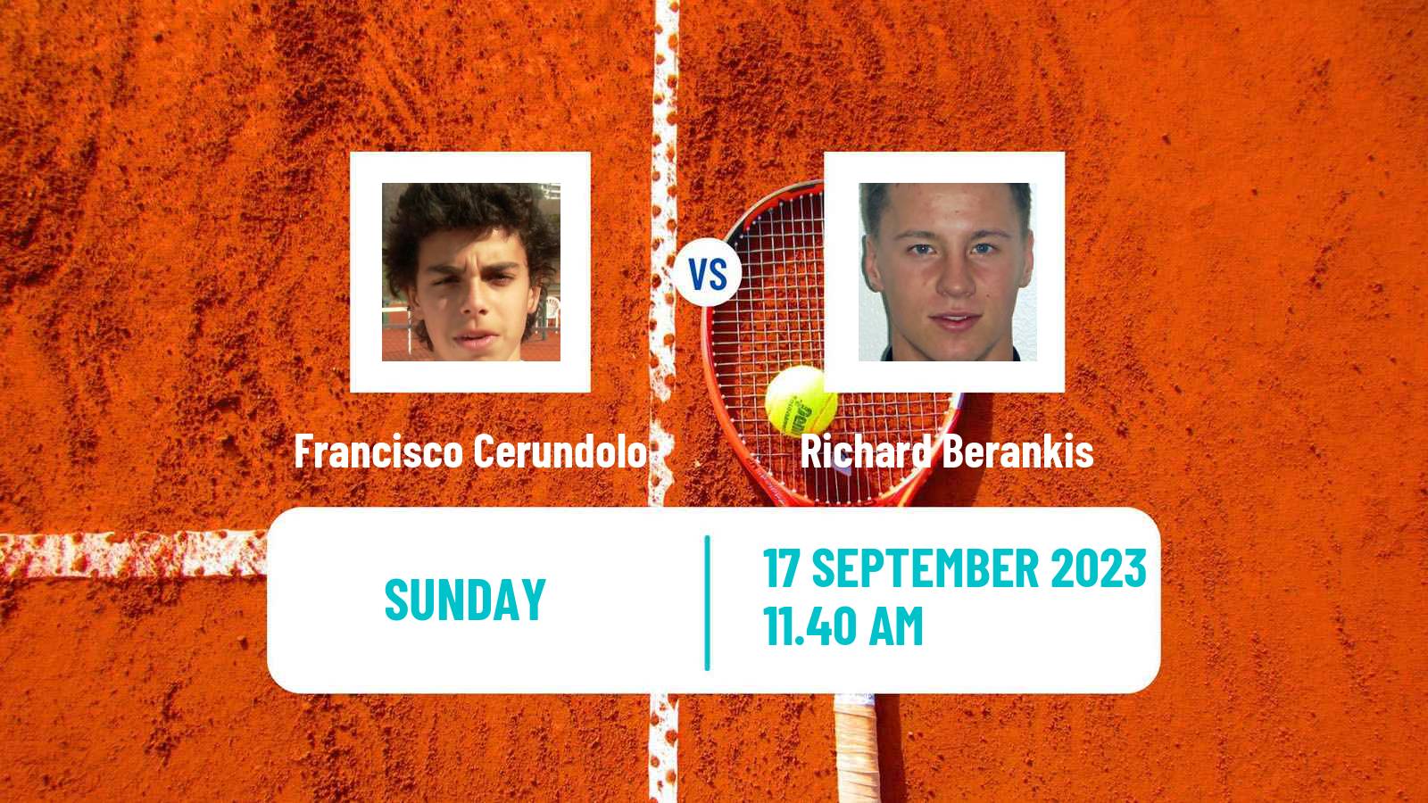 Tennis Davis Cup World Group I Francisco Cerundolo - Richard Berankis