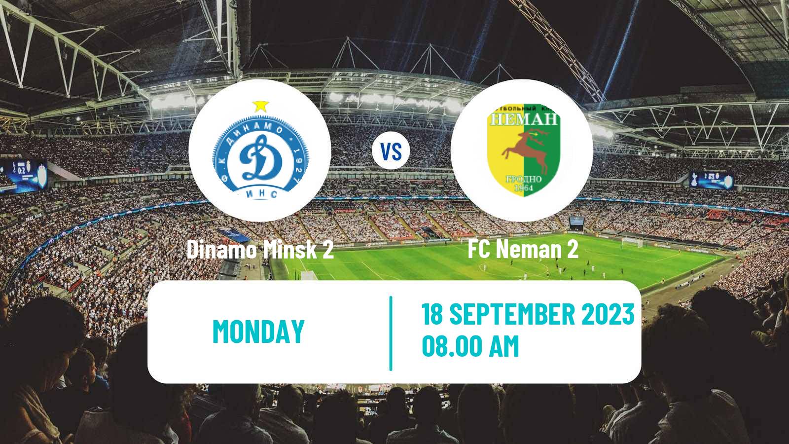 Soccer Belarusian Vysshaya Liga Reserve Dinamo Minsk 2 - Neman 2
