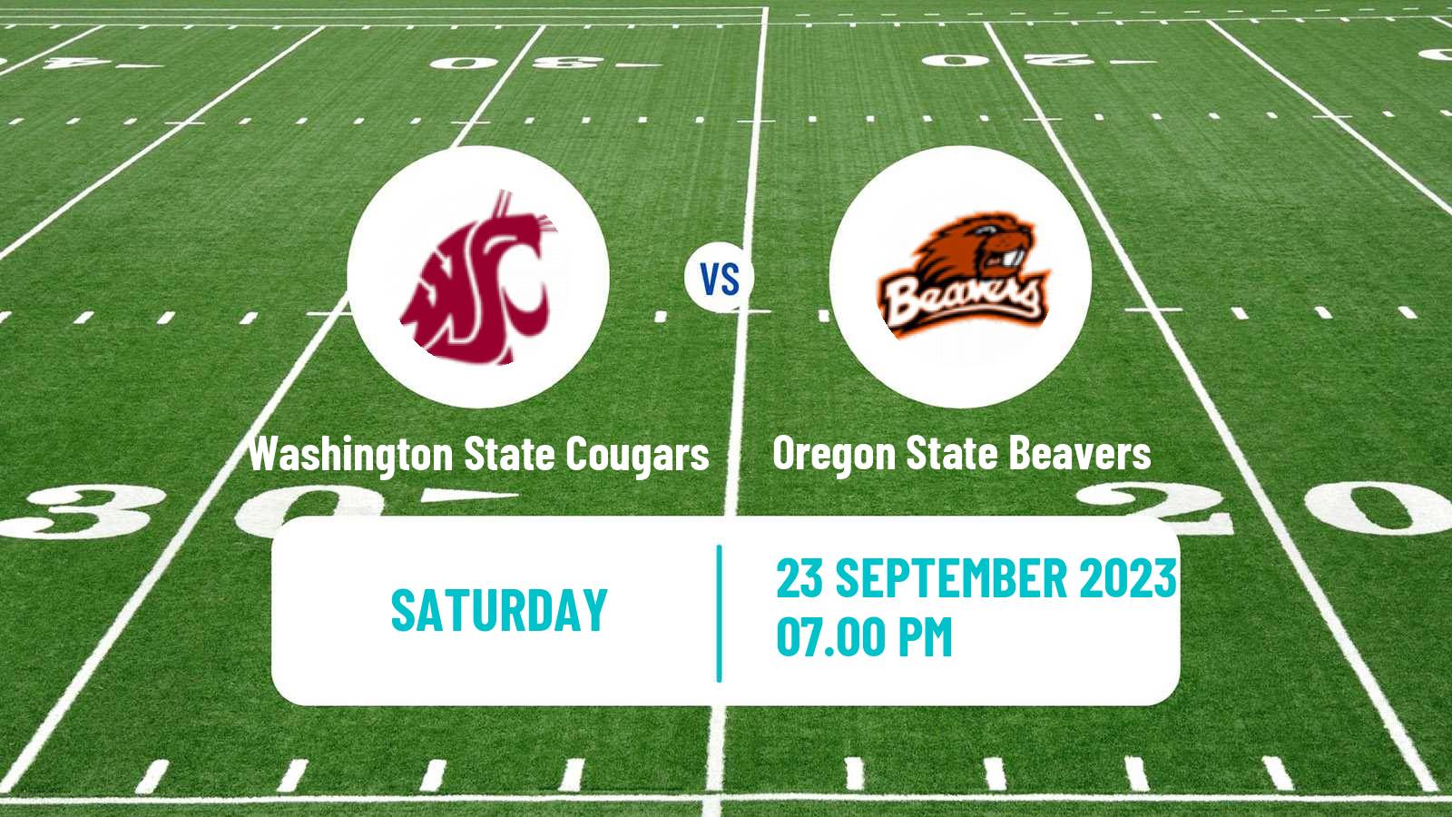 American football NCAA College Football Washington State Cougars - Oregon State Beavers
