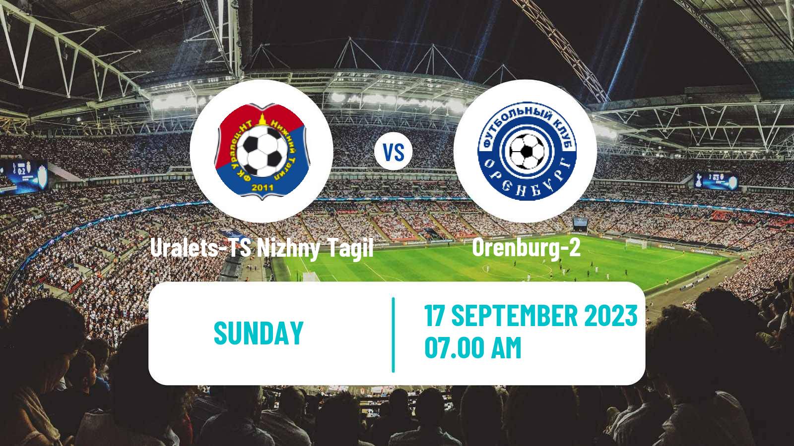 Soccer  FNL 2 Division B Group 4 Uralets-TS Nizhny Tagil - Orenburg-2