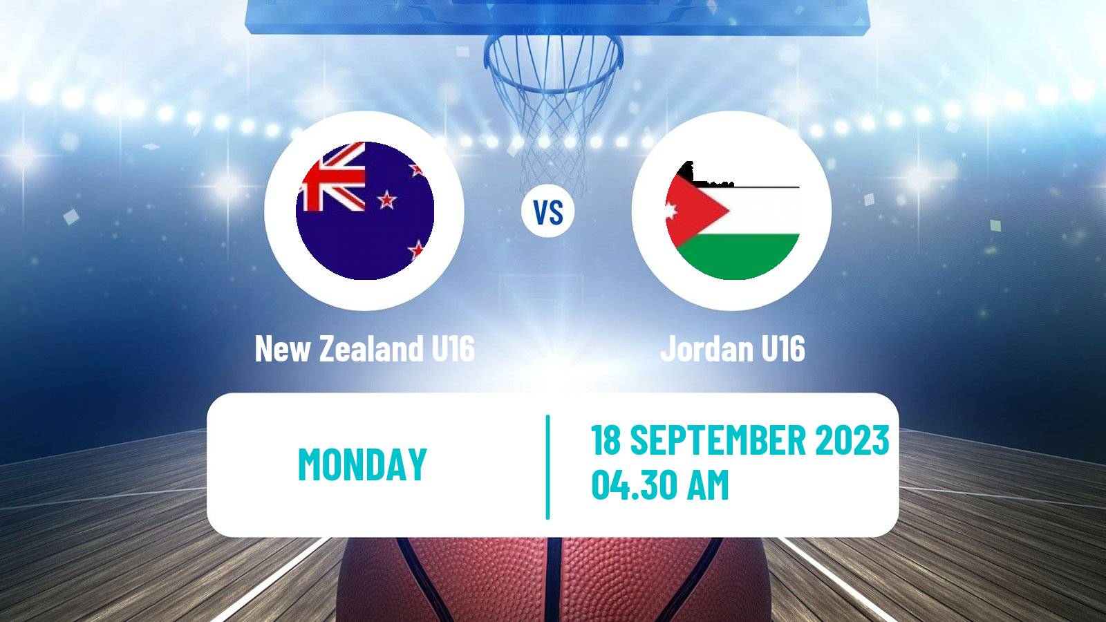 Basketball Asia Championship U16 Basketball New Zealand U16 - Jordan U16