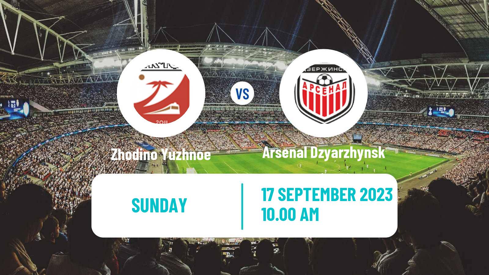 Soccer Belarusian Pershaya Liga Zhodino Yuzhnoe - Arsenal Dzyarzhynsk