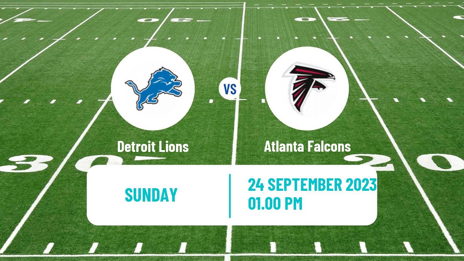 American football NFL Detroit Lions - Atlanta Falcons