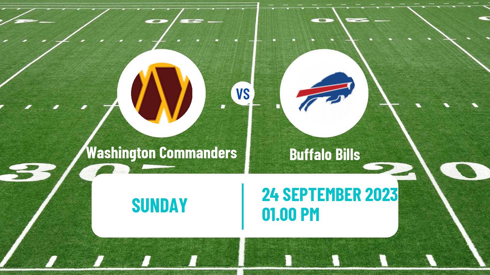 American football NFL Washington Commanders - Buffalo Bills