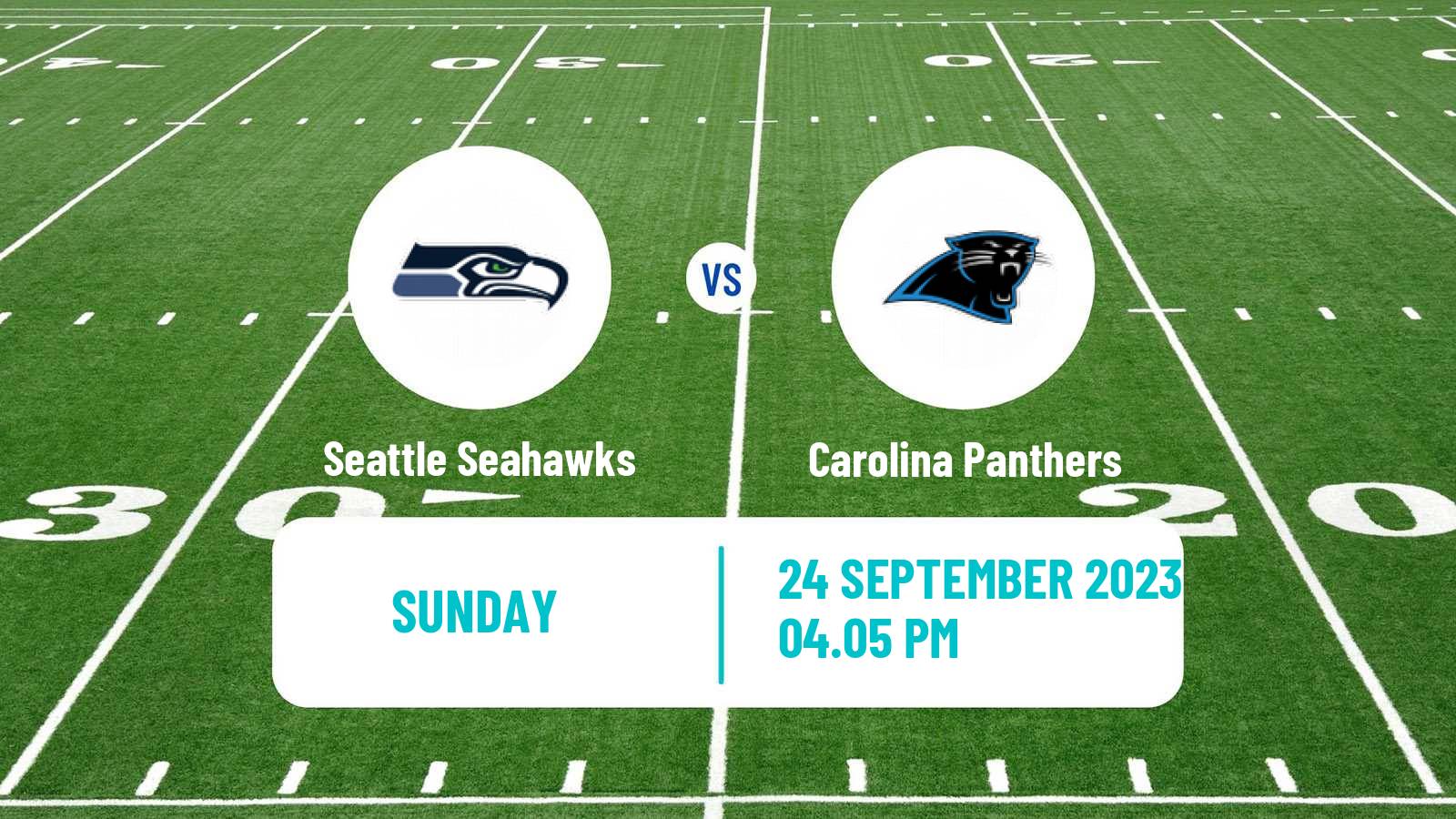 American football NFL Seattle Seahawks - Carolina Panthers