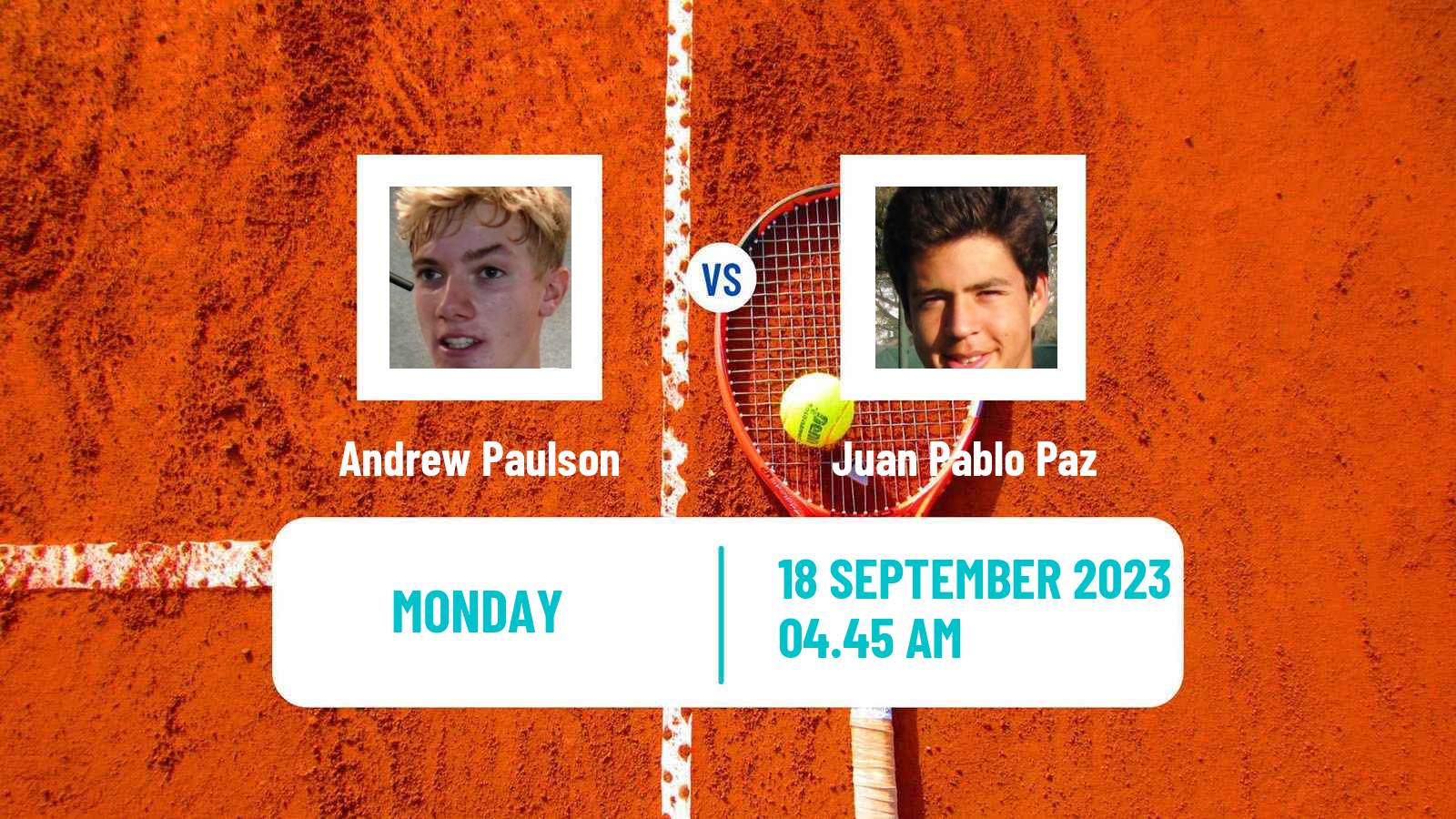 Tennis Sibiu Challenger Men Andrew Paulson - Juan Pablo Paz