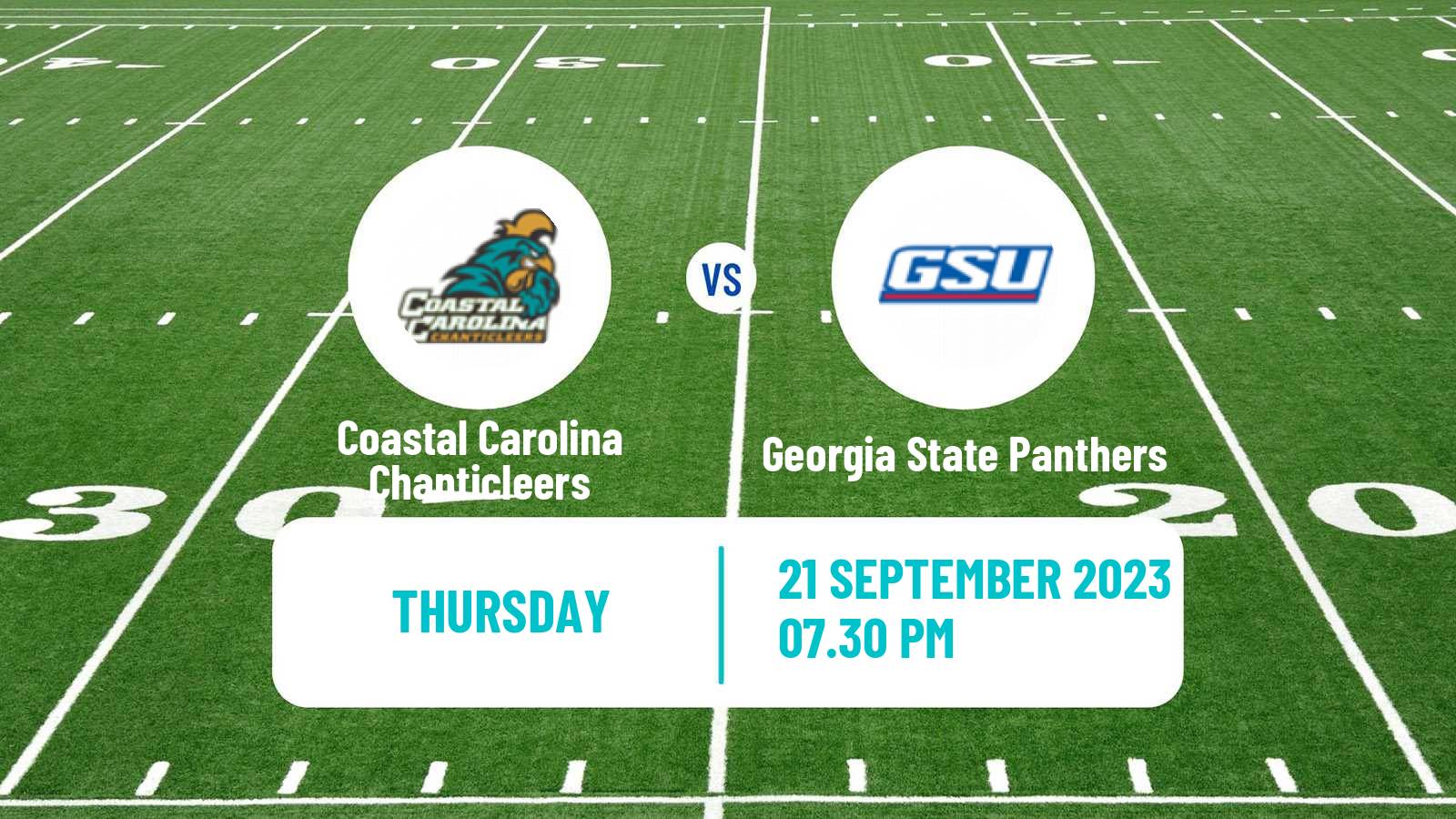 American football NCAA College Football Coastal Carolina Chanticleers - Georgia State Panthers