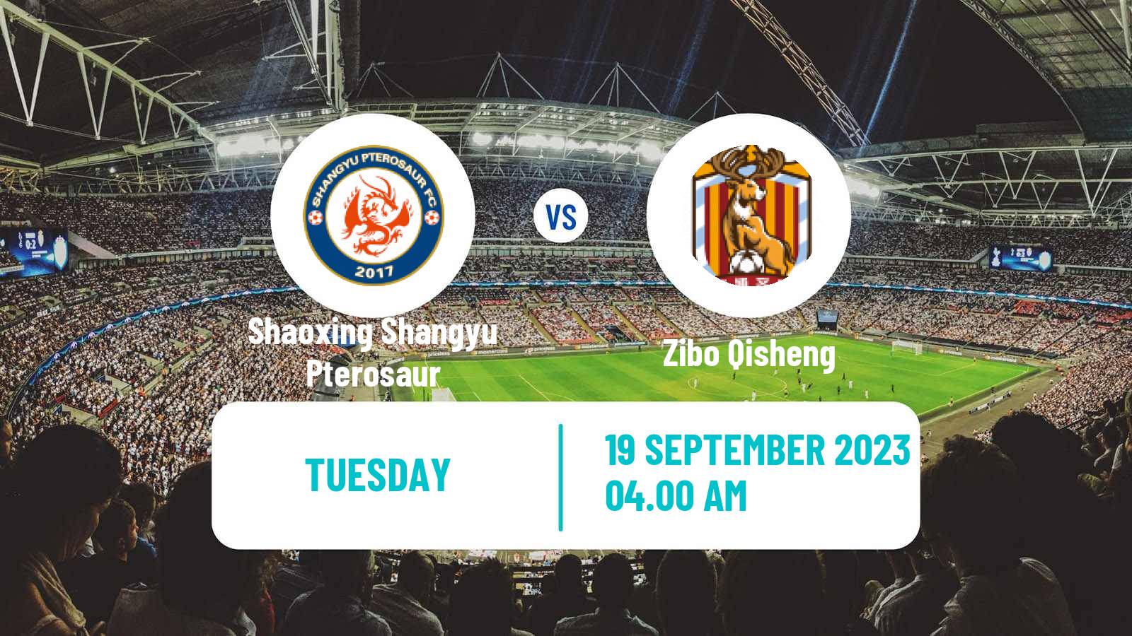 Soccer Chinese Yi League Shaoxing Shangyu Pterosaur - Zibo Qisheng