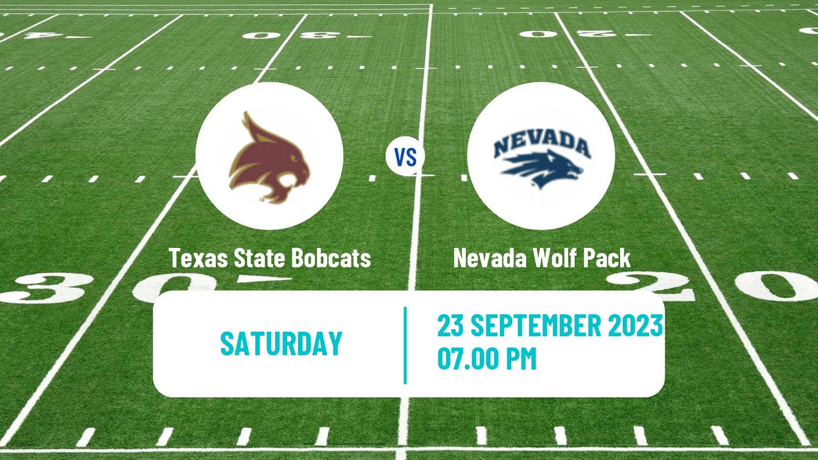 American football NCAA College Football Texas State Bobcats - Nevada Wolf Pack