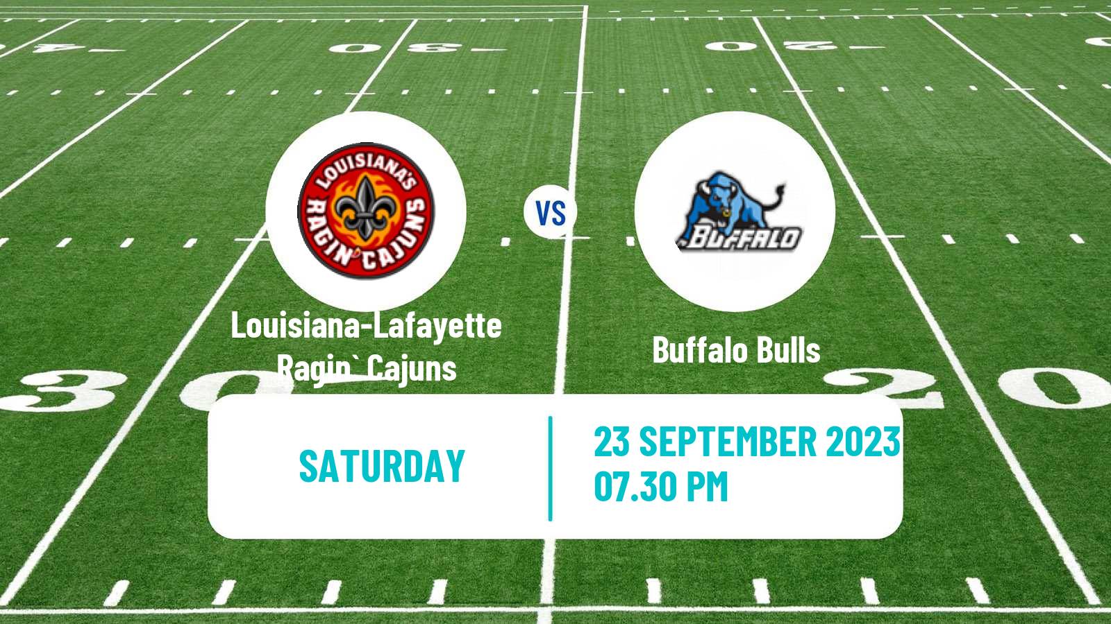 American football NCAA College Football Louisiana-Lafayette Ragin` Cajuns - Buffalo Bulls