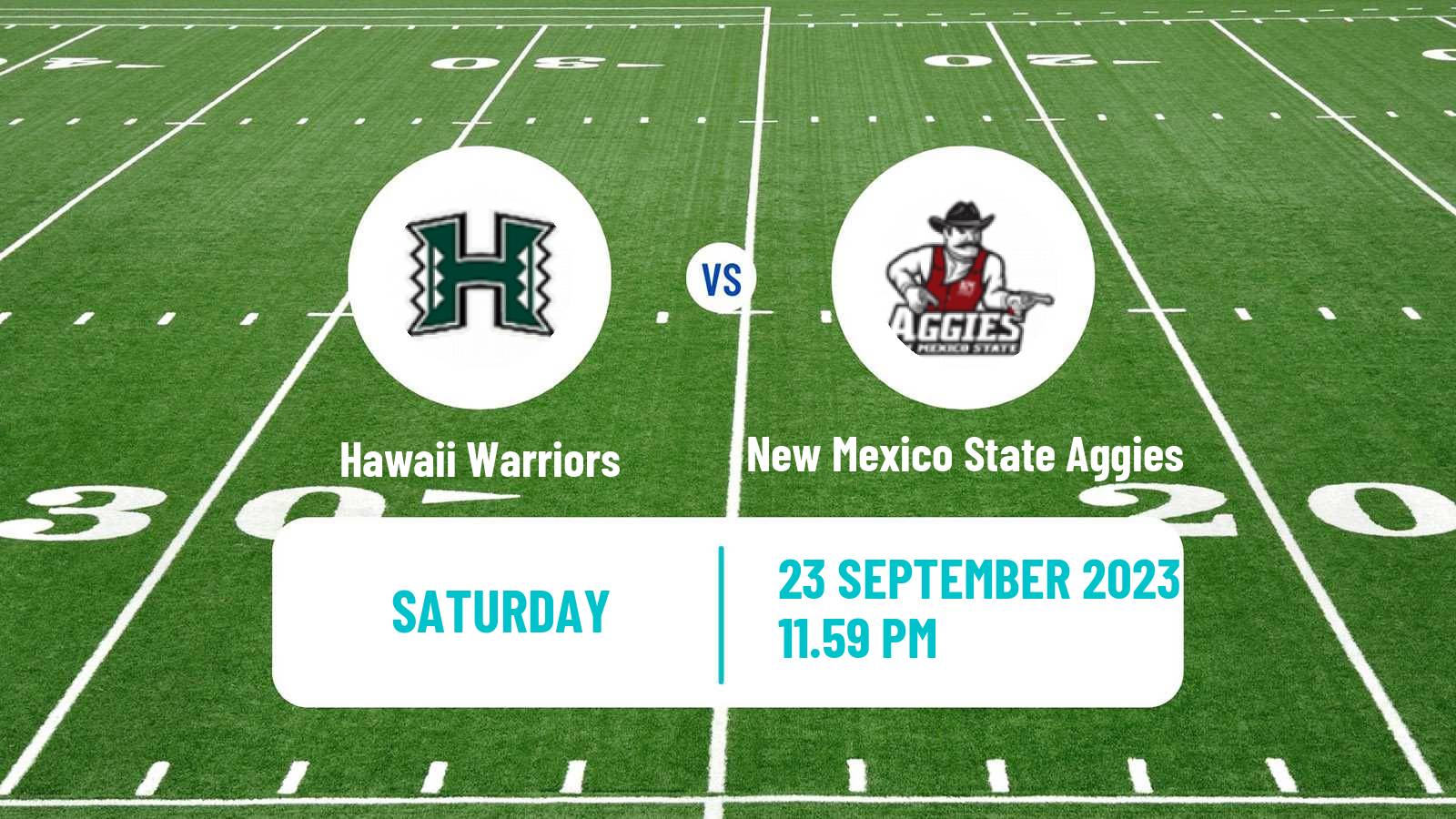 American football NCAA College Football Hawaii Warriors - New Mexico State Aggies
