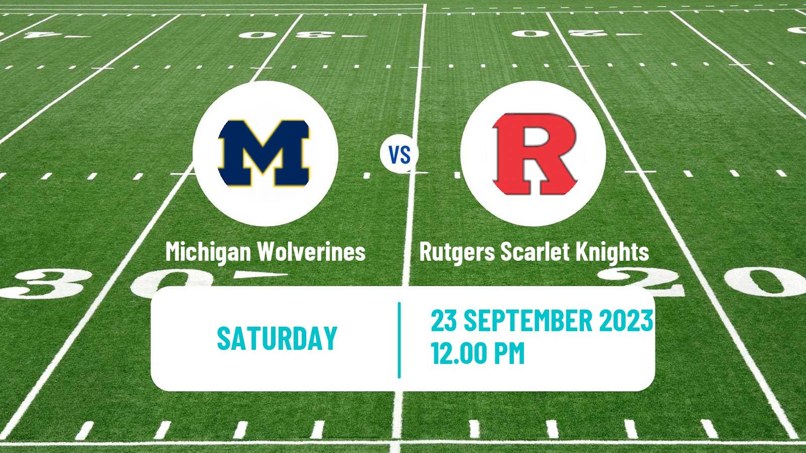 American football NCAA College Football Michigan Wolverines - Rutgers Scarlet Knights