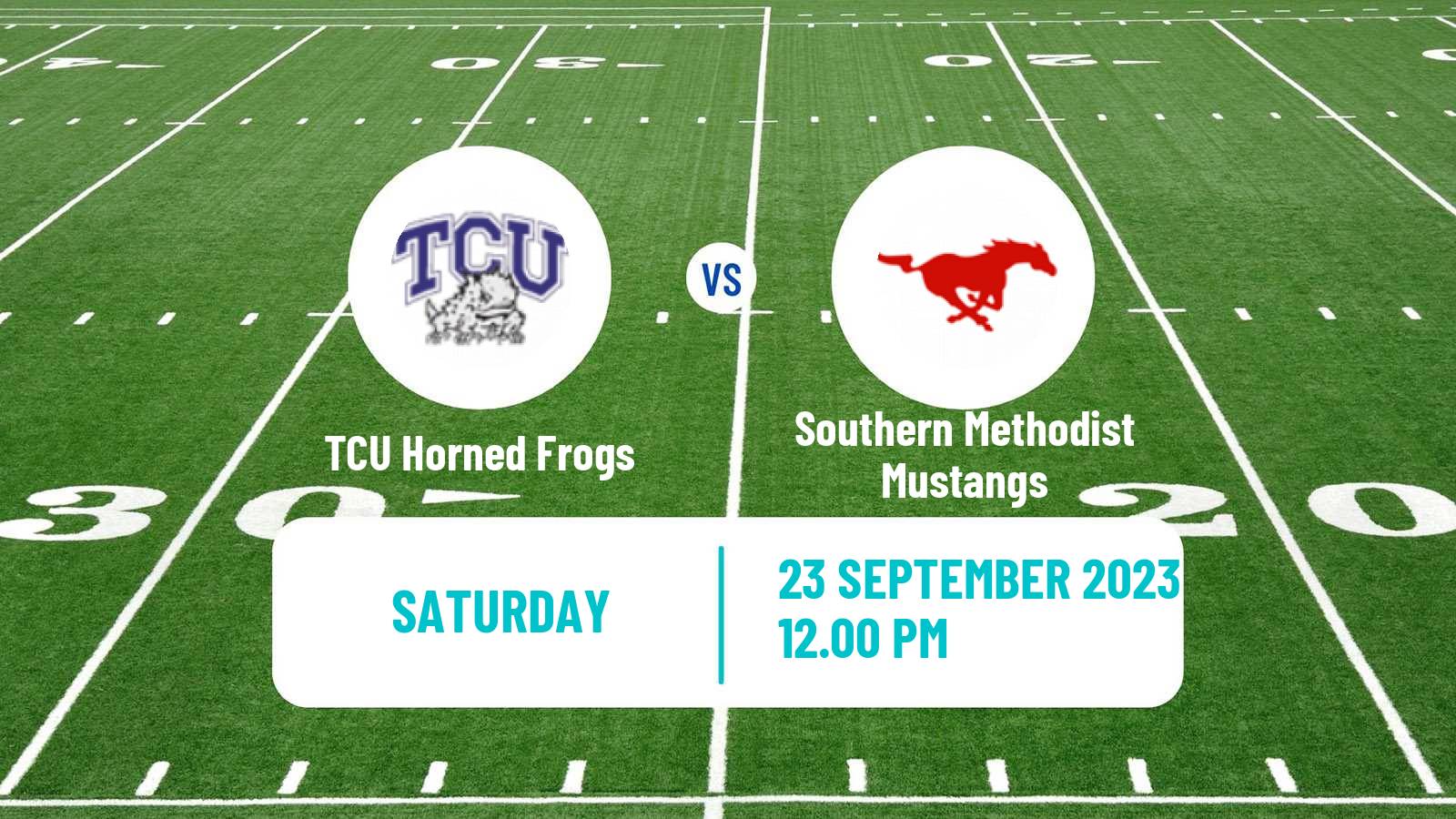 American football NCAA College Football TCU Horned Frogs - Southern Methodist Mustangs