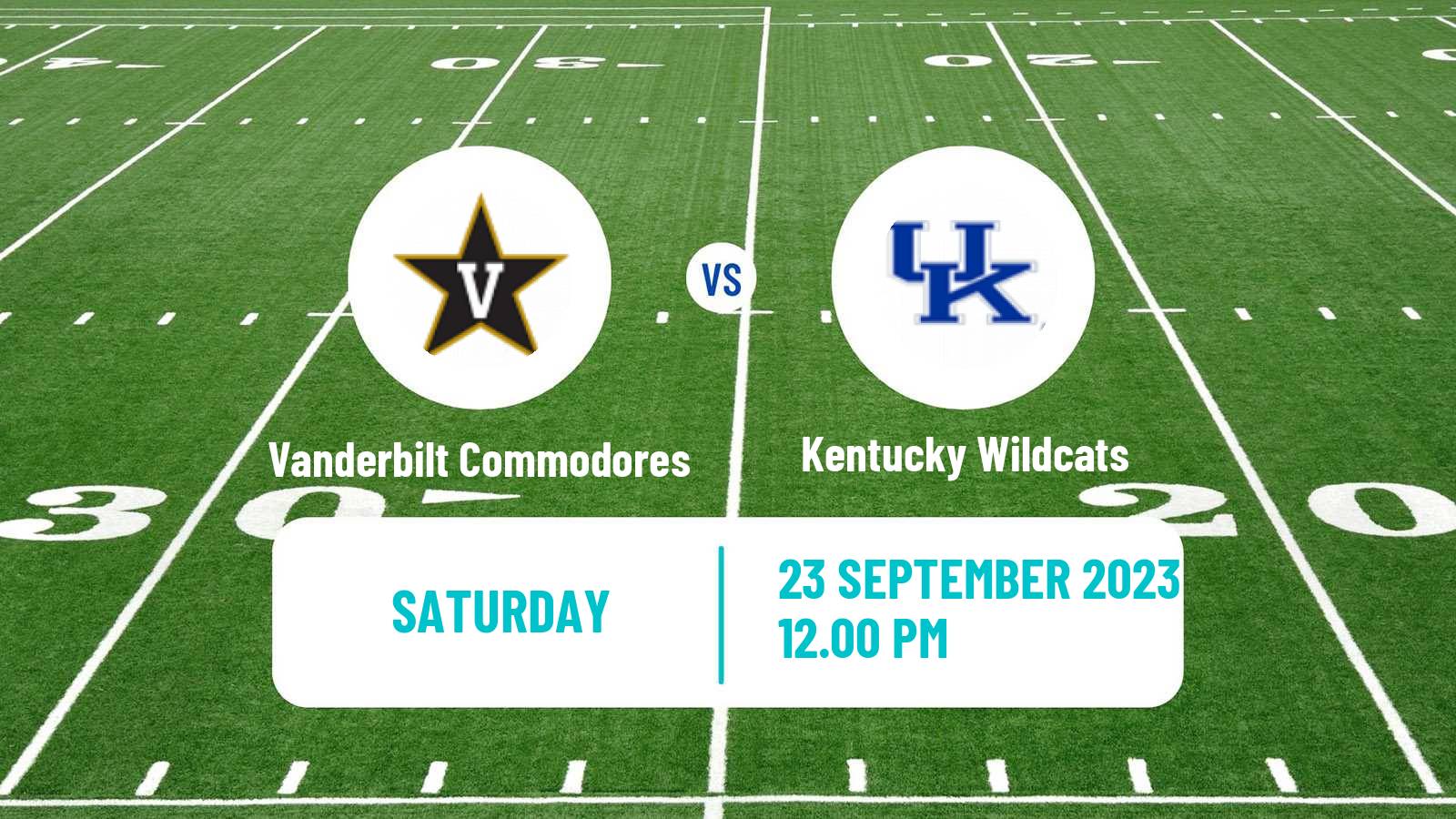 American football NCAA College Football Vanderbilt Commodores - Kentucky Wildcats