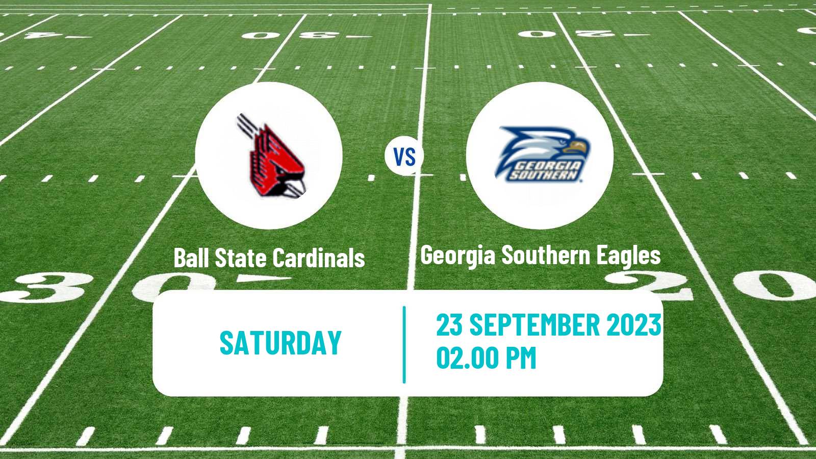 American football NCAA College Football Ball State Cardinals - Georgia Southern Eagles