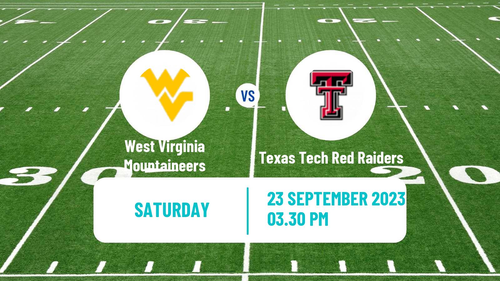 American football NCAA College Football West Virginia Mountaineers - Texas Tech Red Raiders