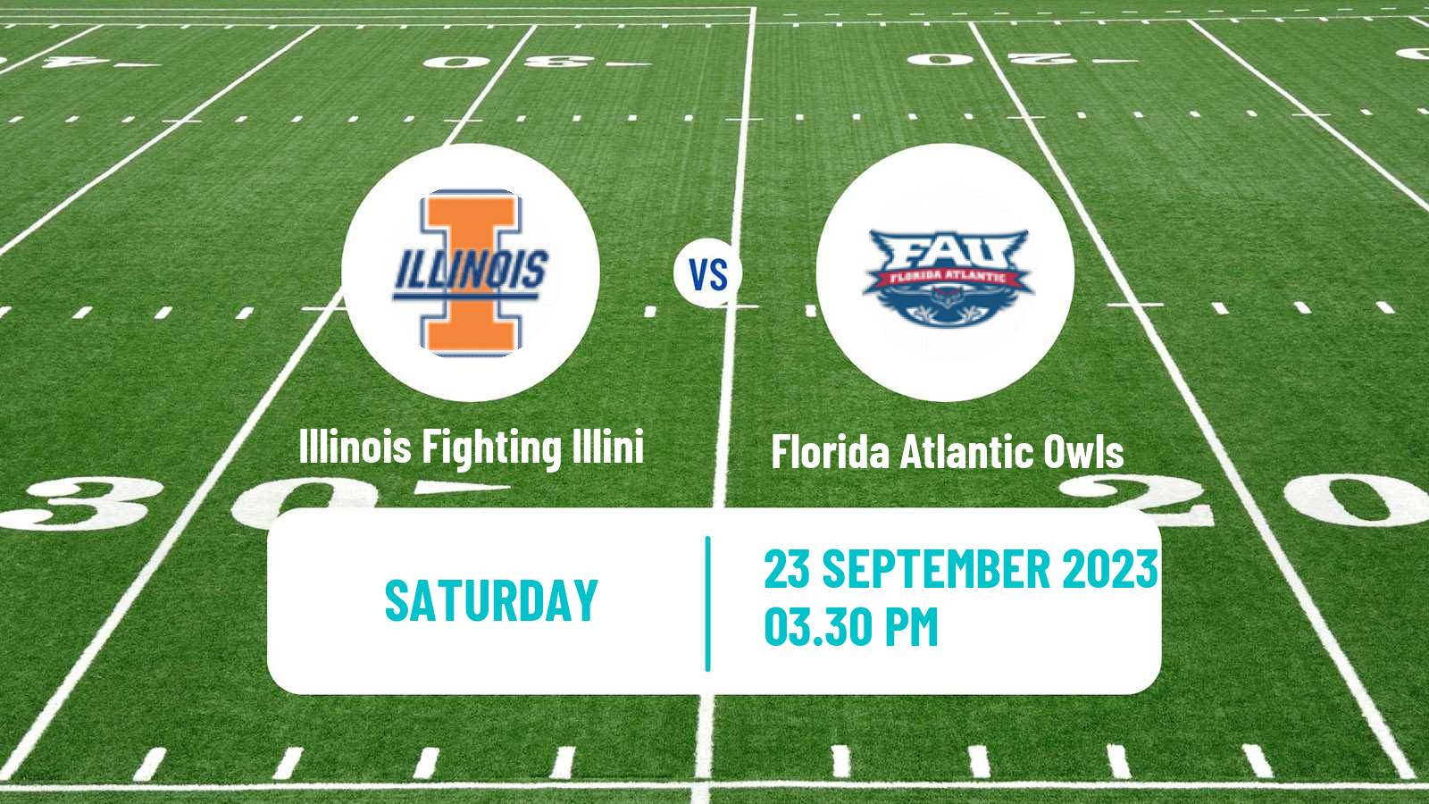 American football NCAA College Football Illinois Fighting Illini - Florida Atlantic Owls