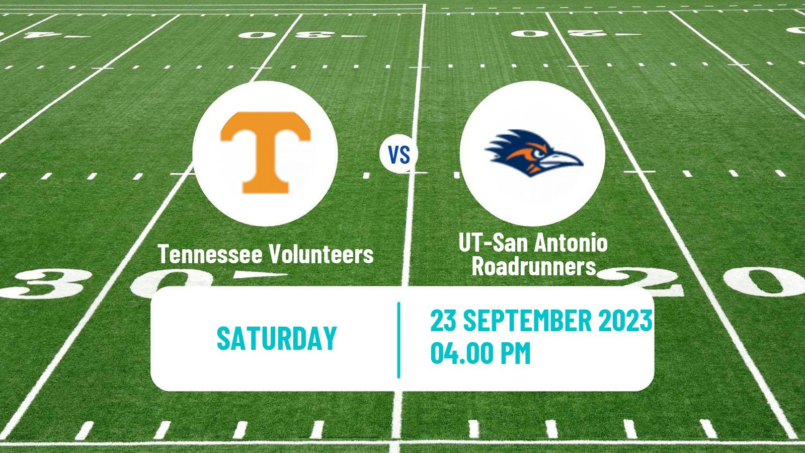 American football NCAA College Football Tennessee Volunteers - UT-San Antonio Roadrunners