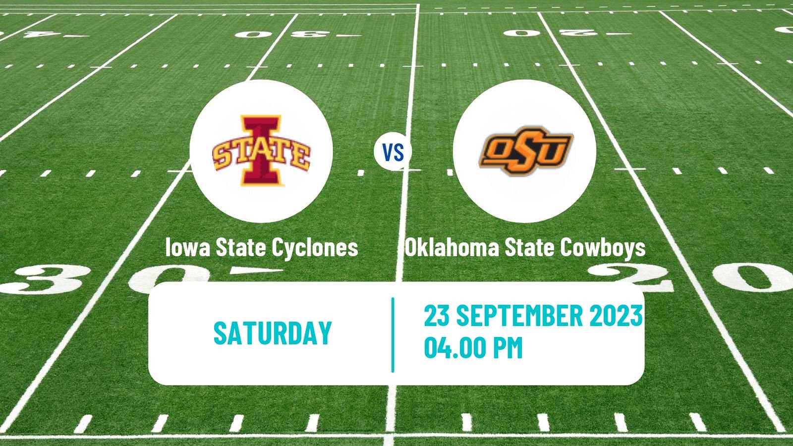 American football NCAA College Football Iowa State Cyclones - Oklahoma State Cowboys