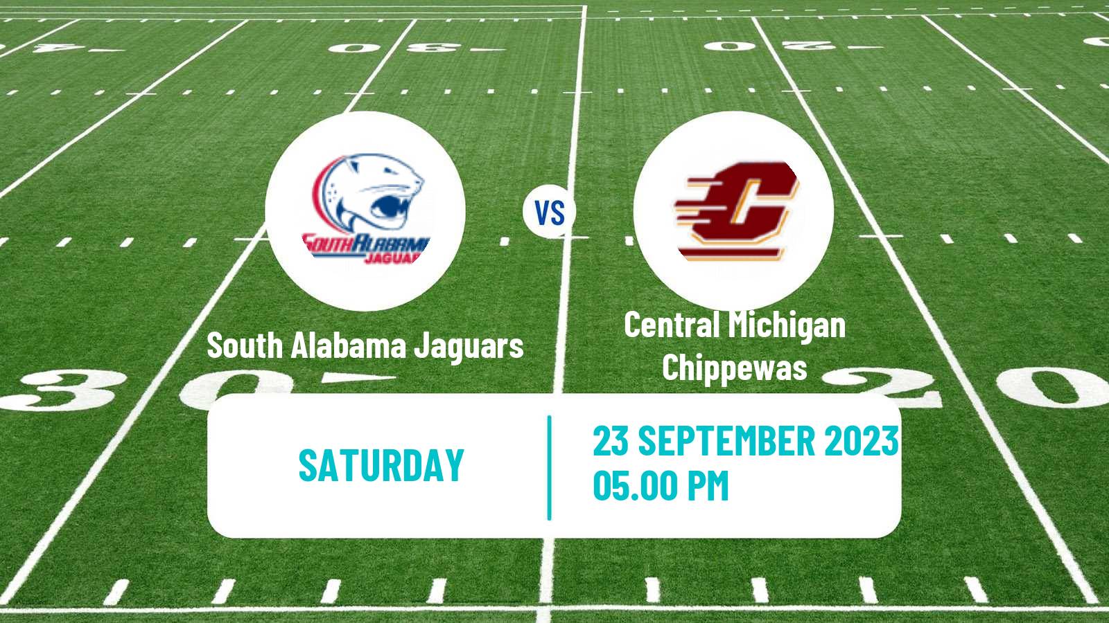 American football NCAA College Football South Alabama Jaguars - Central Michigan Chippewas