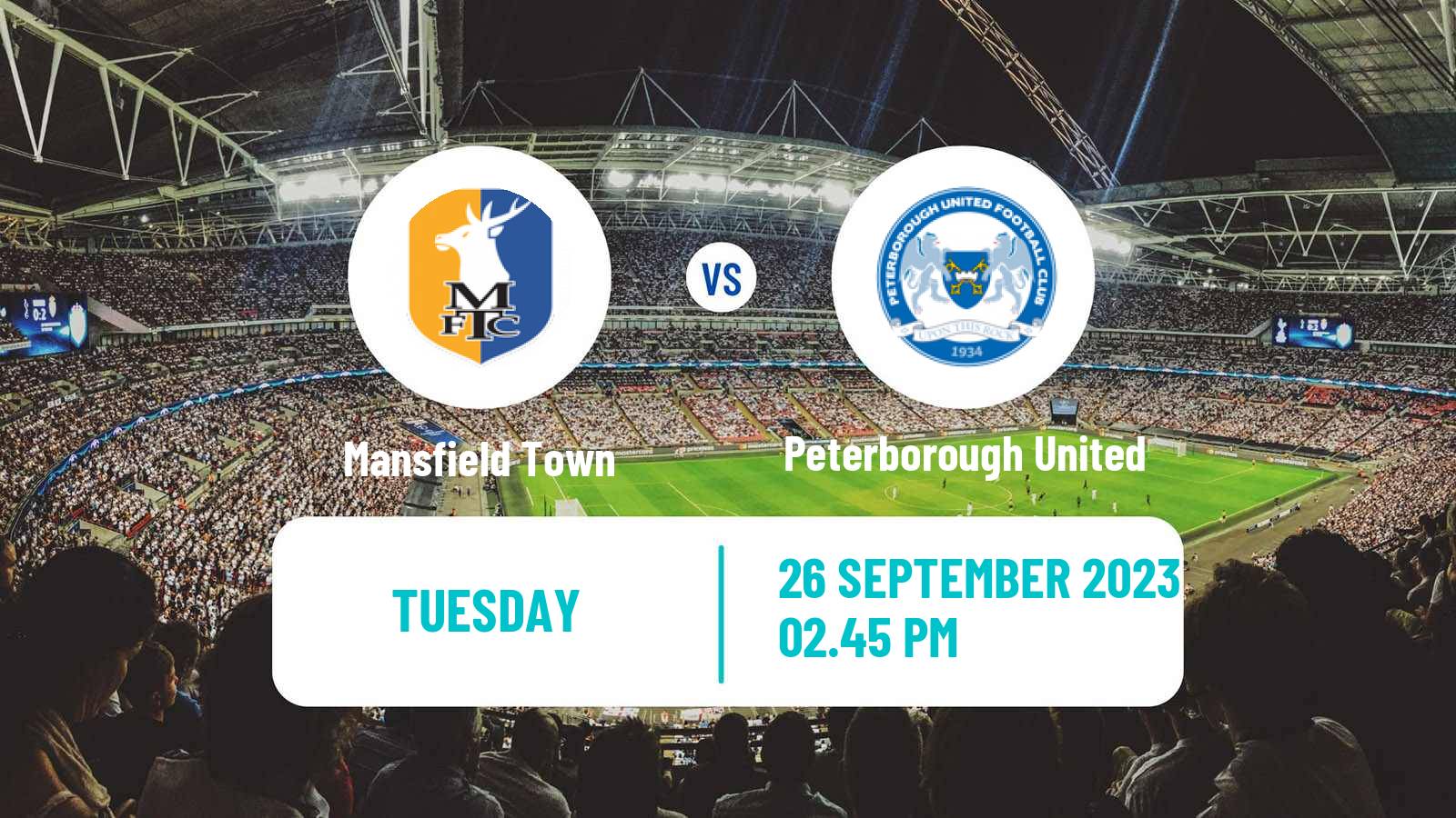 Soccer English League Cup Mansfield Town - Peterborough United