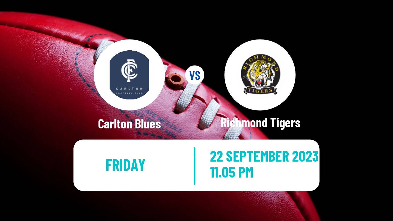 Aussie rules AFL Women Carlton Blues - Richmond Tigers