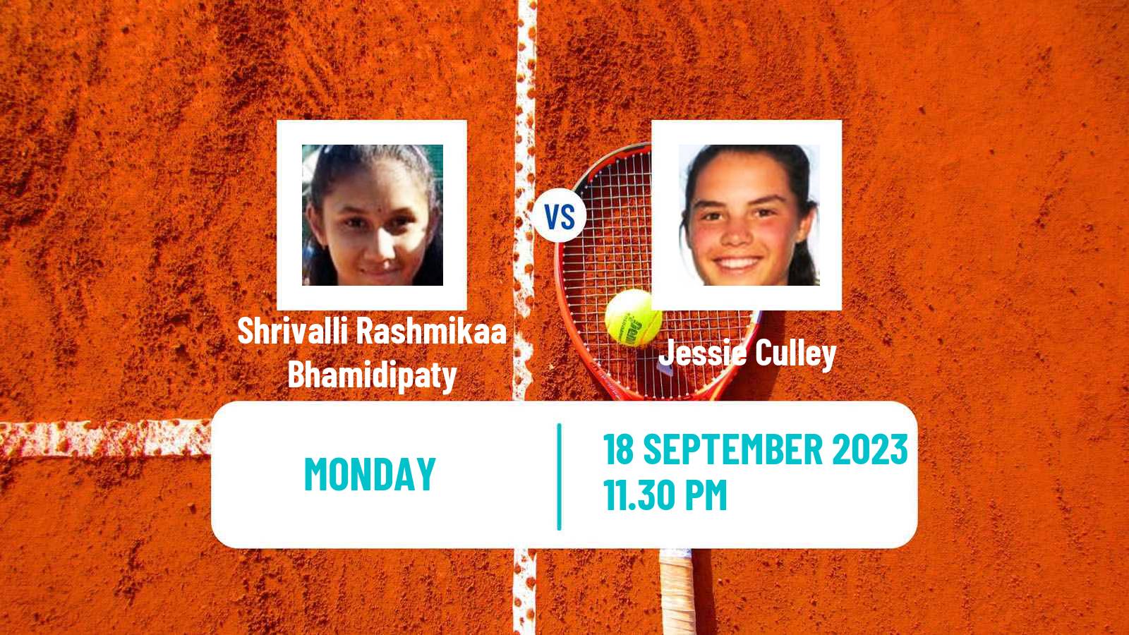 Tennis ITF W25 Perth 2 Women 2023 Shrivalli Rashmikaa Bhamidipaty - Jessie Culley