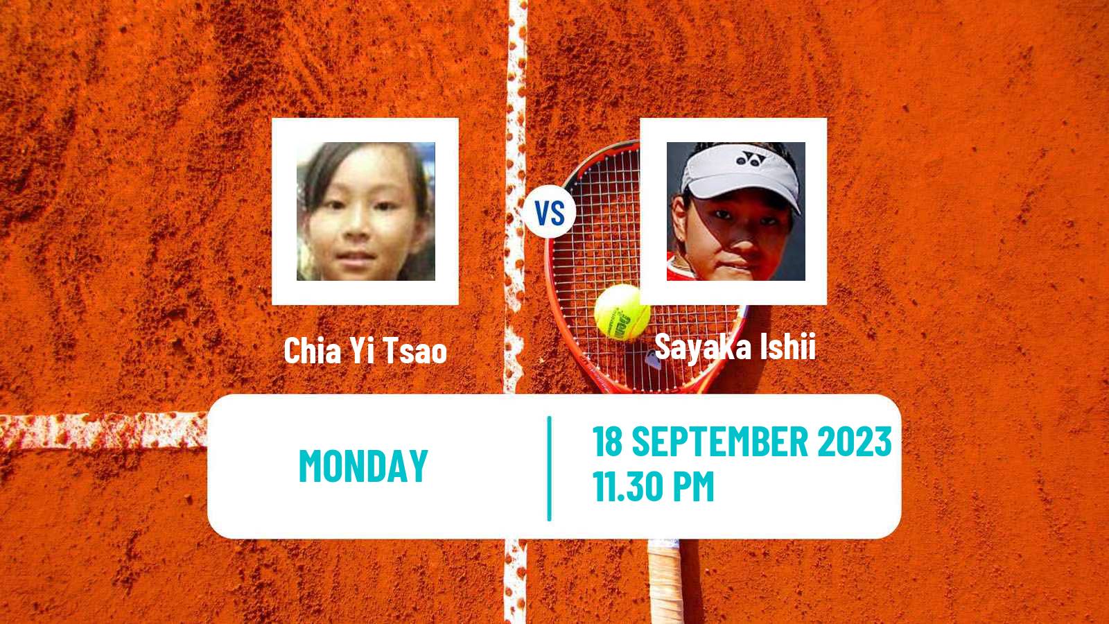 Tennis ITF W25 Kyoto Women Chia Yi Tsao - Sayaka Ishii