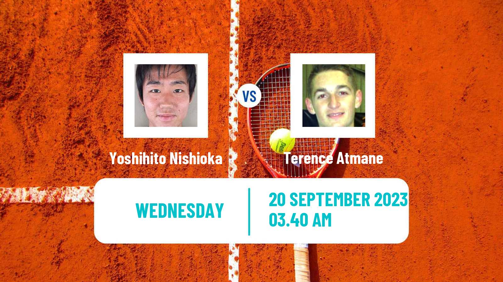 Tennis ATP Zhuhai Yoshihito Nishioka - Terence Atmane