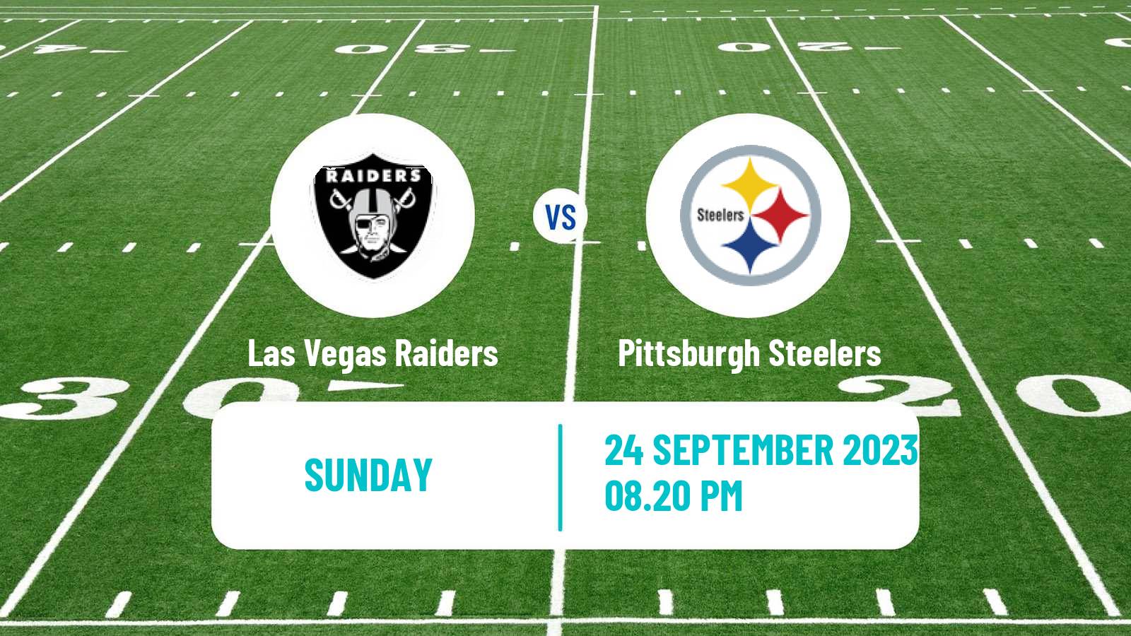 American football NFL Las Vegas Raiders - Pittsburgh Steelers