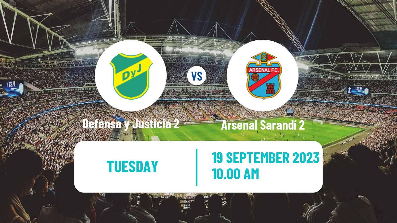 Soccer Argentinian Reserve League Defensa y Justicia 2 - Arsenal Sarandí 2