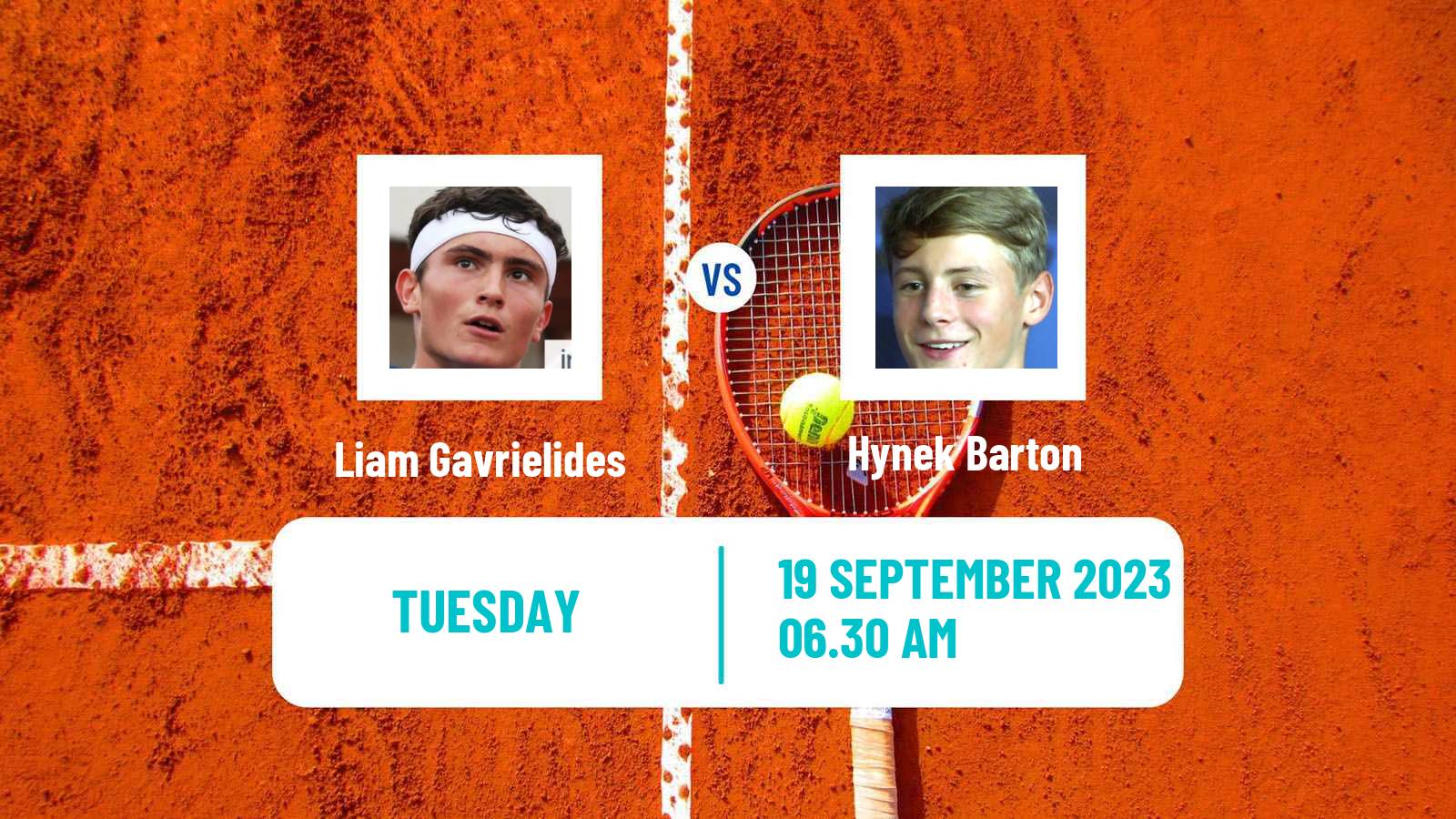 Tennis ITF M25 Pardubice Men 2023 Liam Gavrielides - Hynek Barton