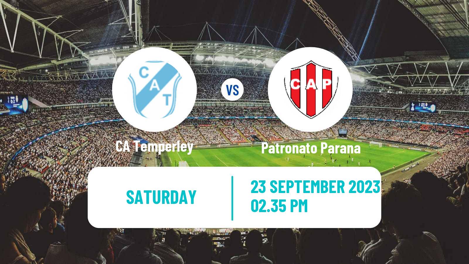 Soccer Argentinian Primera Nacional Temperley - Patronato Parana