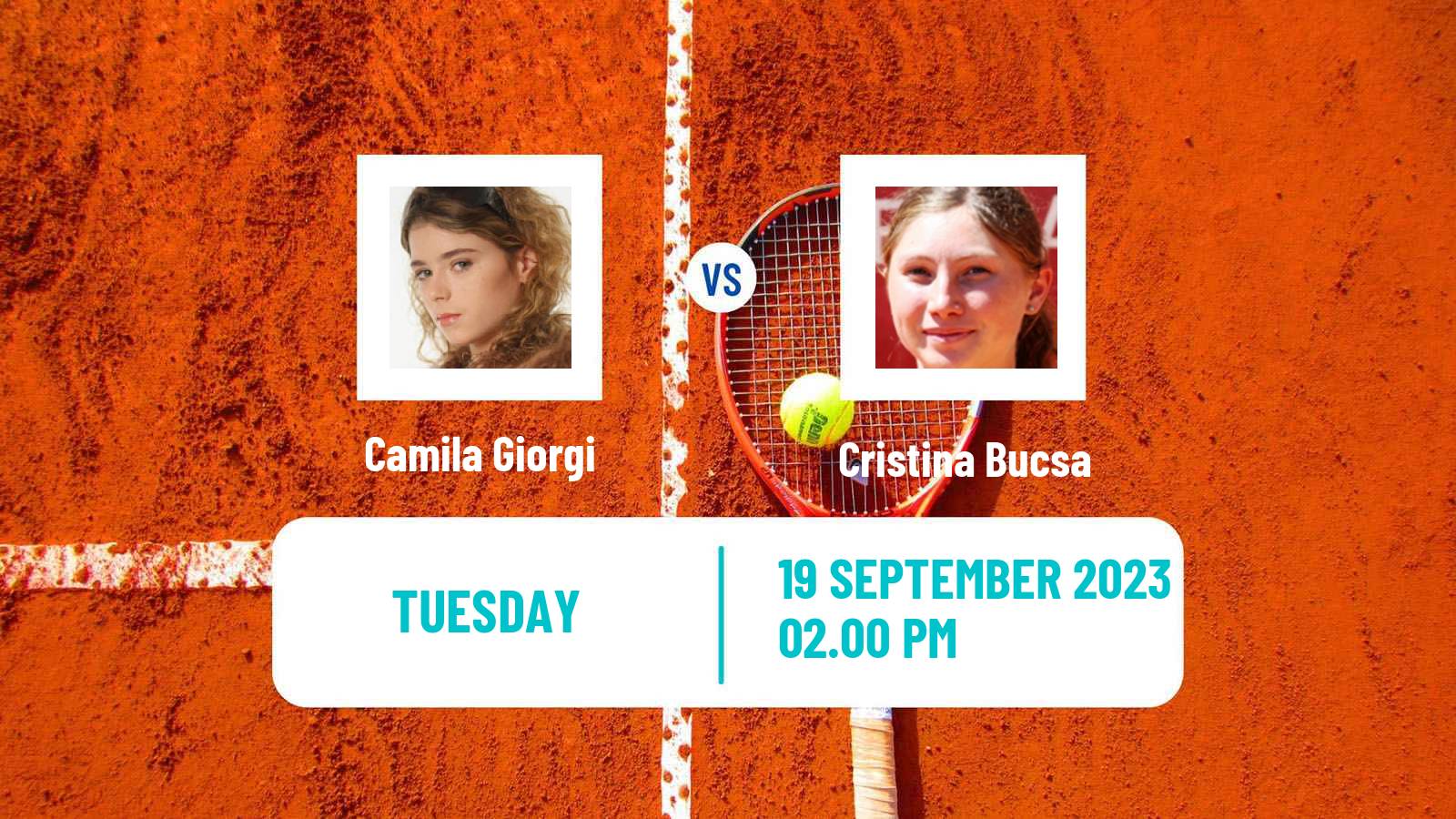 Tennis WTA Guadalajara Camila Giorgi - Cristina Bucsa