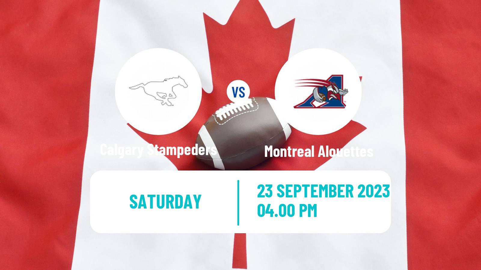Canadian football CFL Calgary Stampeders - Montreal Alouettes
