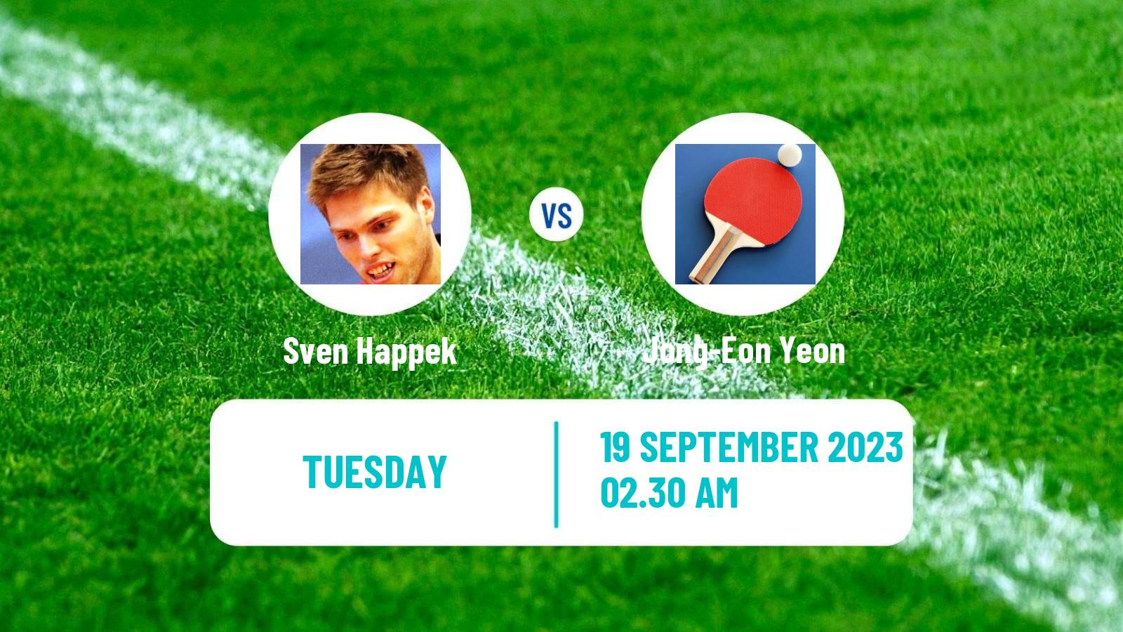 Table tennis Challenger Series Men Sven Happek - Jong-Eon Yeon